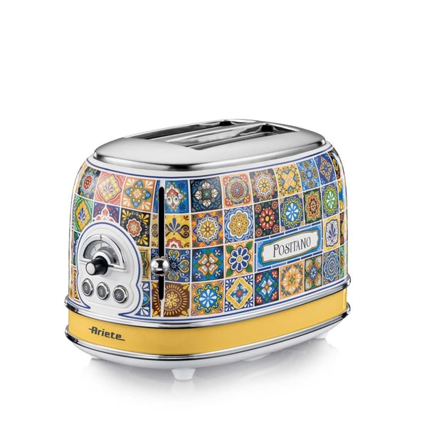 Ariete Positano 0155PO leivänpaahdin 815 W, 2 viipaletta, sininen ja keltainen
