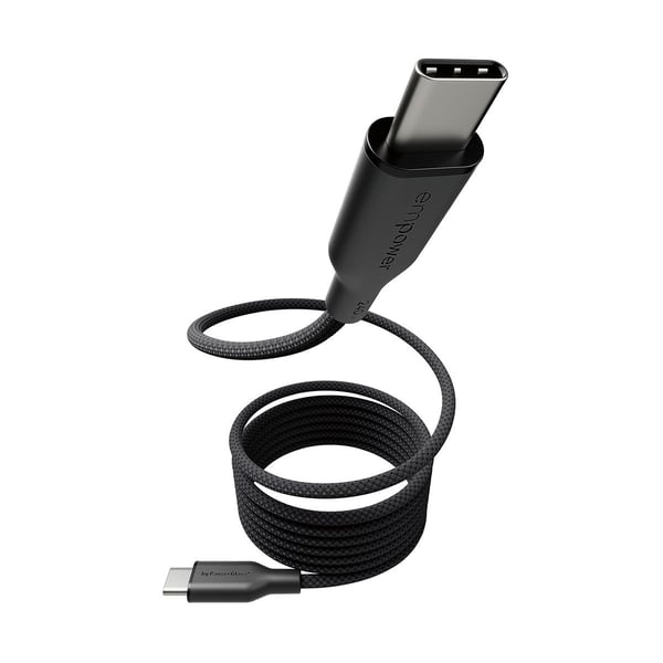 PanzerGlass empower by ® Magnetic 240W USB-C to USB-C Kabel | USB 2.0 | 1.5M | Space Black, Universel, Universal - Universal, Tør påføring, Sort, 1...