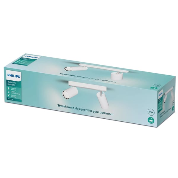 Philips 8720169299092, Spotlight på skinne, GU10, 2 ampuller, LED, 220-240 V, Hvit