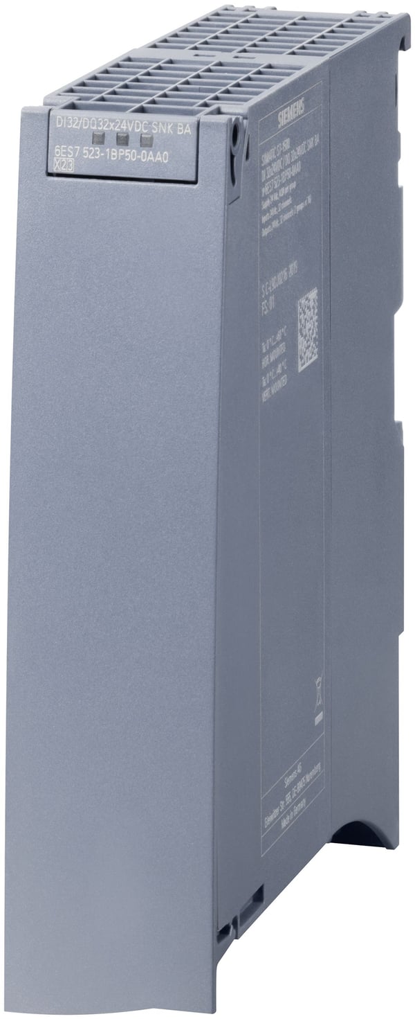 Siemens 6ES75231BP500AA0 6ES7523-1BP50-0AA0 PLC-digitaalinen tulo-/lähtömoduuli, 19,2–28,8 V, CE, RoHS, REACH, 147 mm, 151 mm, 152 mm, 50 mm
