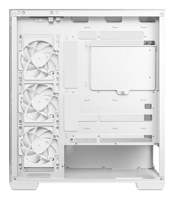 DeepCool CG580 4F V2 WH - Tower - ATX - genomskinlig sidopanel (härdat glas) - ingen strömförsörjning (ATX / PS/2) - vit - USB/ljud