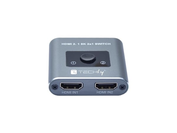 Techly IDATA HDMI-2128KT, HDMI, harmaa, 60 Hz, 2 m, 1080p, 480p, 2160p, 4320p, 576p, 48 Gbit/s.