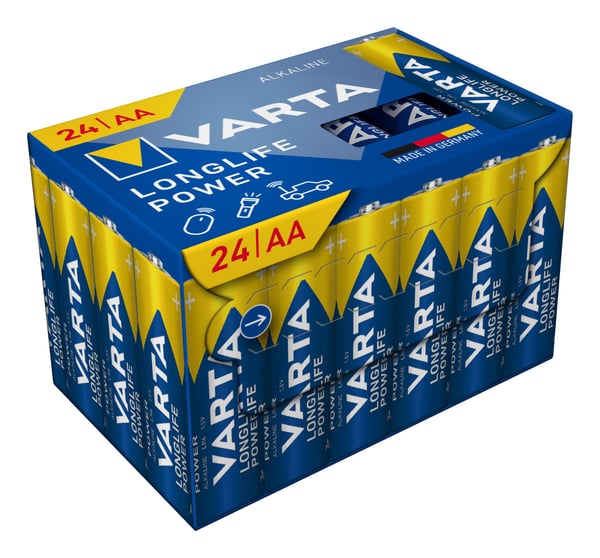 Varta Longlife, Engangsbatteri, AA, Alkalinsk, 1,5 V, 12 stykker, 50,5 mm