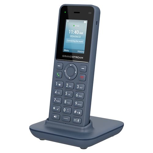 Grandstream WP816 - Trådlös VoIP-telefon - med Bluetooth interface - IEEE 802.11a/b/g/n/ac/ax (Wi-Fi) - 3-riktad samtalsförmåg - SIP - 2 linjer