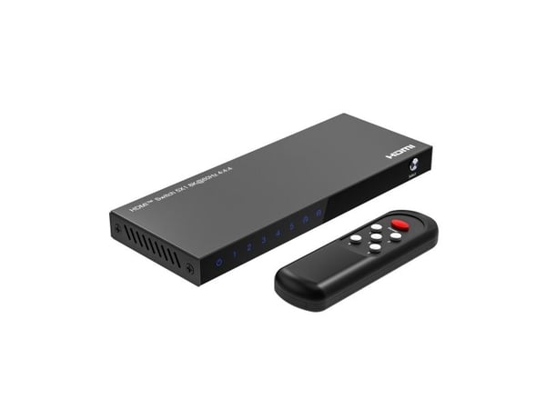 MicroConnect - Video/audiosplitter - 8K60Hz, HDCP 2.3, with remote control - 5 x HDMI - skrivbordsmodell