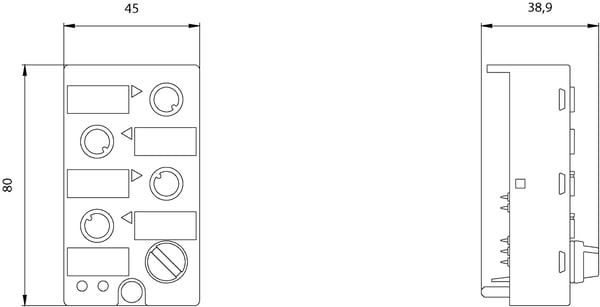 Siemens 3RK2400-0GQ20-0AA3, 200 A, 80 mm, 89 g, 110 mm, 45 mm, 55 mm