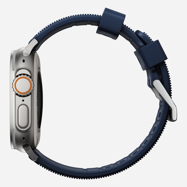 Nomad NM01296485, Band, SmartWatch, Blå, Apple, Watch 49mm, 46mm, 45mm, 44mm, and 42mm (Ultra 1-3, Series 1-11, and SE), Gummi