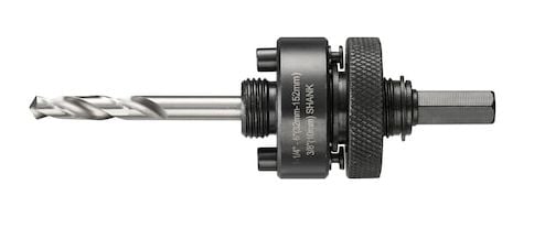 DeWALT DT90368-QZ, Hålsågadapter, Hexskaft, 10 mm, Svart, Rostfritt stål, 3,2 cm, 21 cm