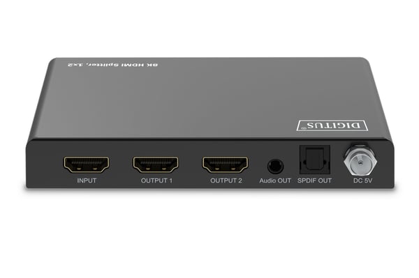 Digitus DS-55339, HDMI, 2x HDMI, 7680 x 4320 pikseliä, musta, Metalli, 8K Ultra HD