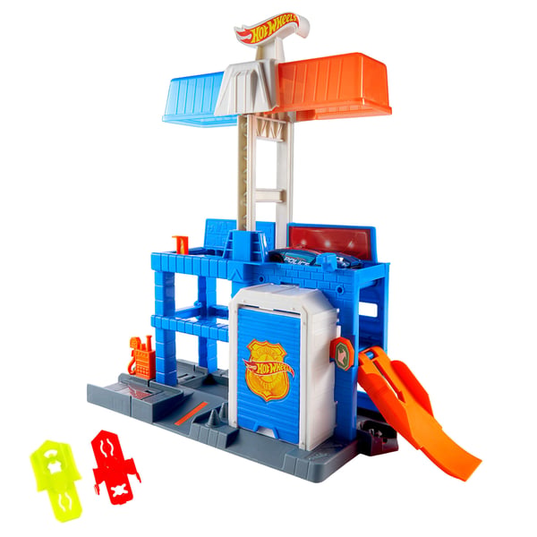 Hot Wheels City Downtown Police Station lekset JHL74, 1:64 polisbil