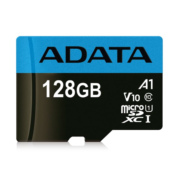 ADATA Premier - Flash-muistikortti (microSDXC-SD-sovitin sisältyy) - 128 GB - UHS Class 1 / Class10 - microSDXC UHS-I - vähittäismyyntipakkaus