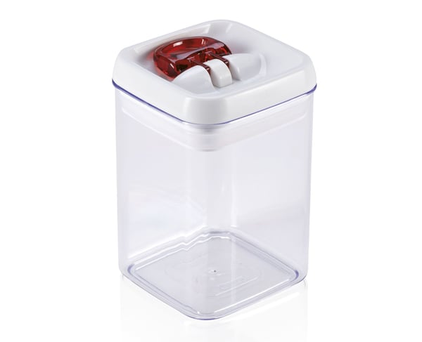 Leifheit 31208, Låda, Rektangulär, 0,8 l, Röd, Transparent, Vit, 1 styck