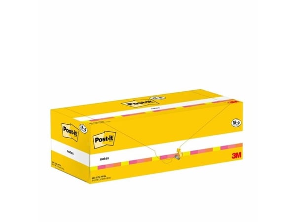 Post-It 3M , Itseliimautuvat laput, monivärinen, neliö, magenta, oranssi, vaaleanpunainen, keltainen, paperi, 76 mm, 76 mm, 100 arkkia