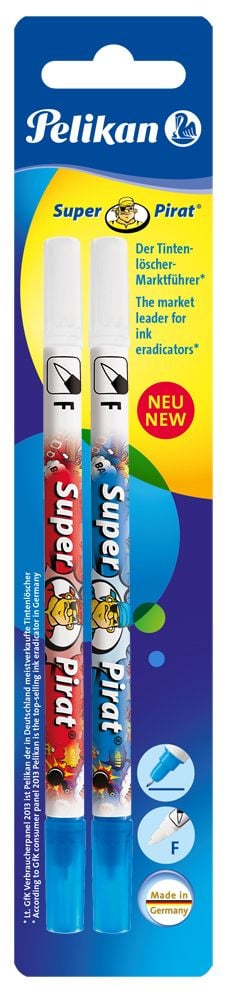 Pelikan Super Pirat, Muovi, Monivärinen, Kupla, 2 kpl