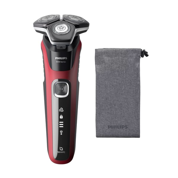 Philips SHAVER Series 5000 S5883/10 rotorrakapparat, trimmer, 60 min, svart/röd