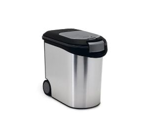 Curver Metallic, Förvaringsbehållare för djurfoder, Plast, Svart, Grå, Monokromatiskt, Fristående, 35 l