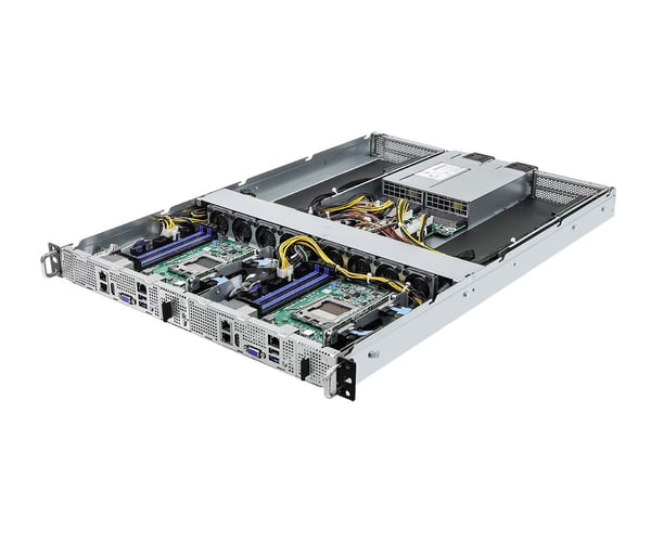 ASRock Rack 1U2N2G-AM5/2T - 2 noder - maskingruppe - rackmonterbar 1U - 1-veis - ingen CPU - RAM 0 GB - uten HDD - AST2600 - Gigabit Ethernet, 2.5 ...