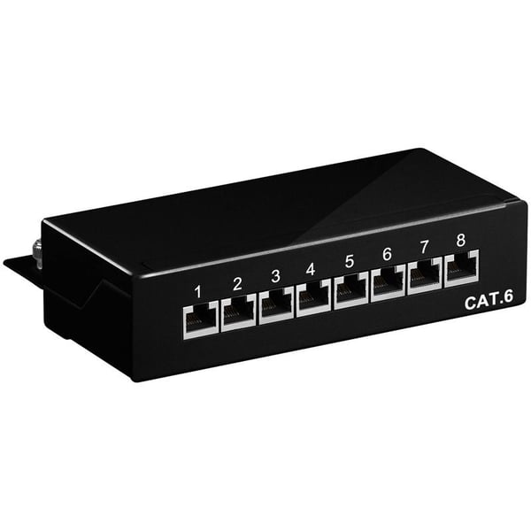 Goobay 96105, Cat6, Sort, Rackmontering, 1U