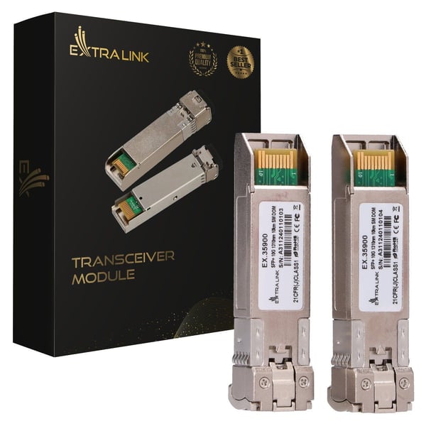 ExtraLink Extralink SFP+ 10G, 2-pack | SFP+ modul | 10Gbps, LC/UPC, 1310nm, 10km, single mode, DOM