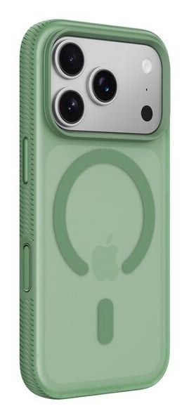 Belkin SheerForce Grip Series - Baksidedeksel for mobiltelefon - MagSafe-samsvar - laget av resirkulerte materialer - pistasiegrønn - for Apple iPh...