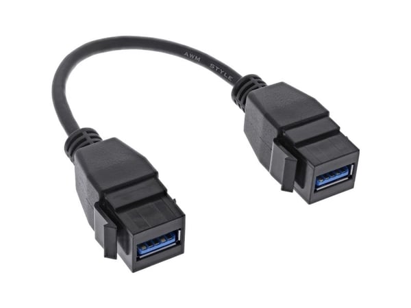 InLine 76206D, 0,2 m, USB A, USB A, USB 3.2 Gen 1 (3.1 Gen 1), Sortera