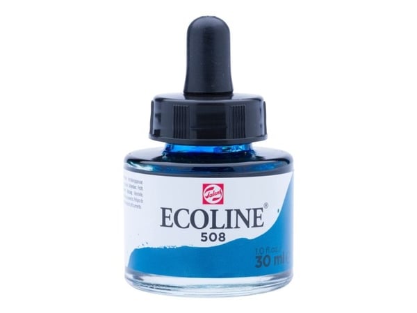 Ecoline flytende akvarellflaske 508 Preussian Blue