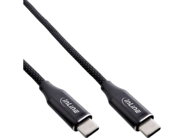 InLine 35882, 2 m, USB C, USB C, USB 2.0, 0,48 Gbit/s, Svart