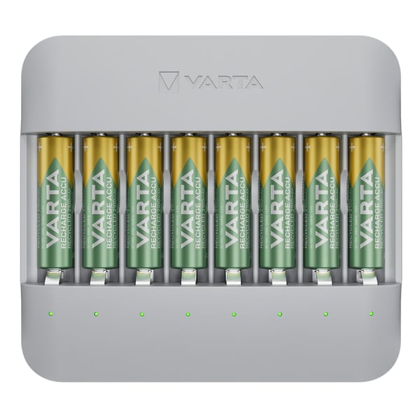 Varta Eco Charger Multi, Nikkelmetallhydrid (NiMH), Kortslutning, AA, AAA, 8 stykker, Batterier medfølger