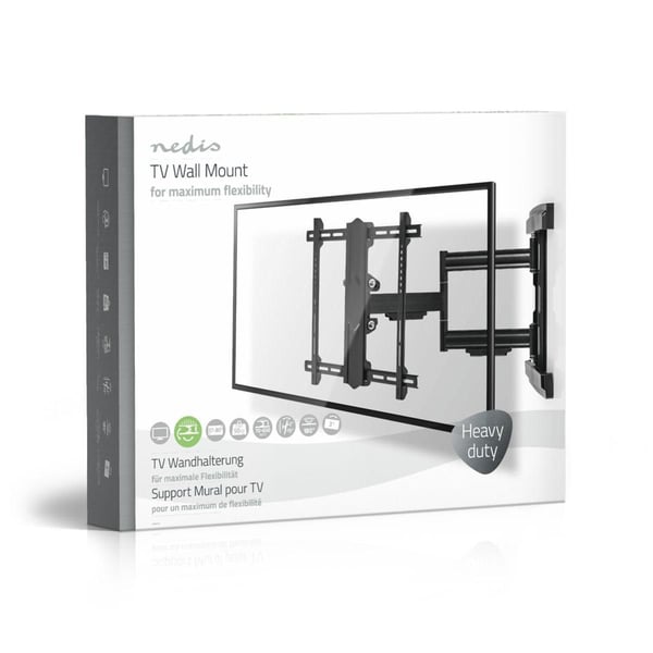 Nedis TVWM6550BK, 94 cm (37"), 2,03 m (80"), 50 kg, 200 x 100 mm, 600 x 400 mm, Musta