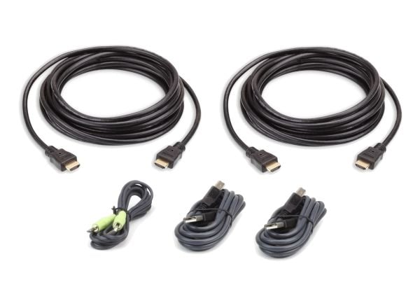 ATEN - Kabelsett for video / lyd / data - TAA-samsvar - 3 m - for ATEN CS1142H, CS1142H4C, CS1144H, CS1144H4C, CS1148H