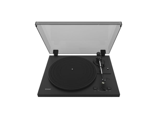 TEAC TN-175-B, Hihnakäyttöinen levysoitin, Täysin automaattinen, Musta, MDF-levy, 33 1/3,45 RPM, DC-moottori