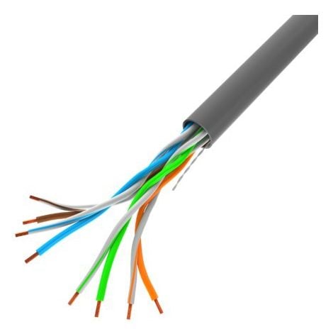 Lanberg - Samlet kabel - 100 m - 5.1 mm - UTP - grå