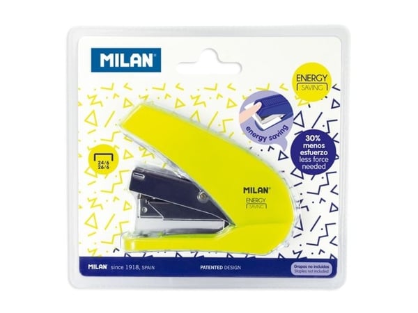 Milan häftapparat 9cm Energisparande häftapparat gul MILAN