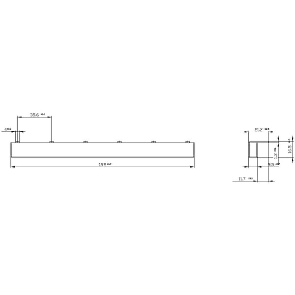 Siemens 5ST3615-1, Harmaa, 1 kpl, 10 mm², 75 mm, 220 mm, 45 mm