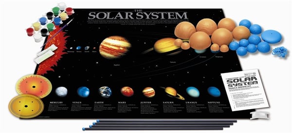 Borella Kit sistema solare rotante in 3D, 6 år, Plast