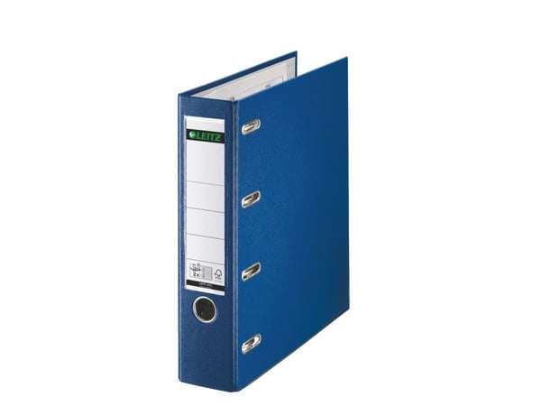 Leitz - Spakbågesfil - ryggbredd: 75 mm - för A5 (148 x 210 mm) - kapacitet: 1000 ark - liggande - blå