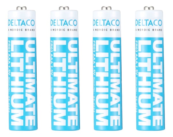 DELTACO Ultimate - Batteri 4 x AAA / LR03 - Li - blå