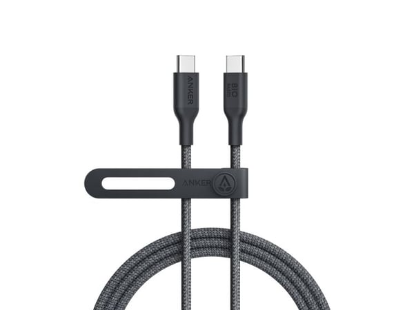 Anker PowerLine 544 - USB-kabel - USB-C (hane) till USB-C (hane) - 1.83 m - USB Power Delivery (140W), snabbladdning - fantomsvart