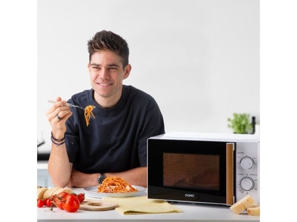 Domo DO2720, Bänkdiskmaskin, Enbart mikrovågsugn, 200 l, 700 W, Rotations-, Vit, Trä
