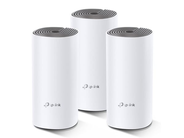 TP-Link Deco E4 - Wi-Fi-system - (3 rutere) - maske - Wi-Fi 5 - Dobbeltbånd (en pakke 3)