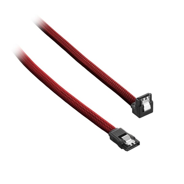 CableMod ModMesh - SATA-kabel - Serial ATA 150/300/600 - SATA (hona) högervinklad till SATA (hona) - 60 cm - blodröd