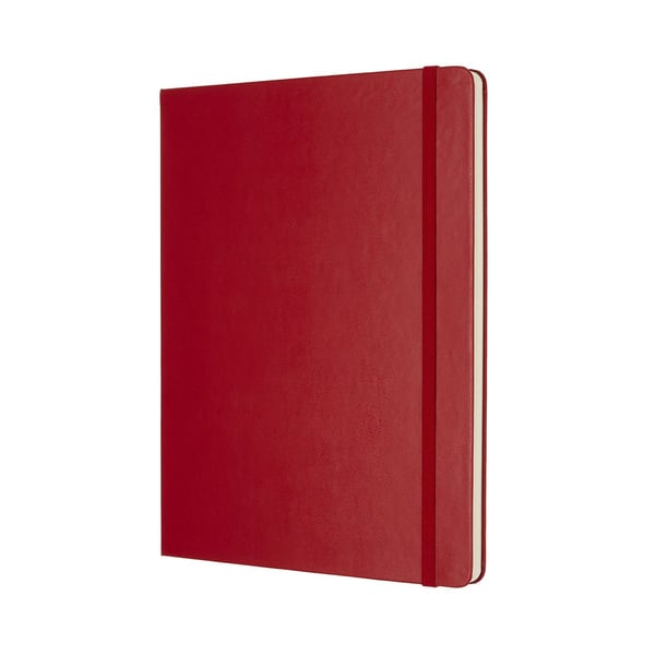 Moleskine Notebook Classic XL, ulinjeret Scarlet Red