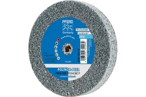 PFERD PNER-MW 7513-6 SiC F, metalli, 10200 rpm, 7,5 cm, 13 mm, 5 kpl PFERD PNER-MW 7513-6 SiC F, metalli, 10200 rpm, 7,5 cm, 13 mm, 5 stk