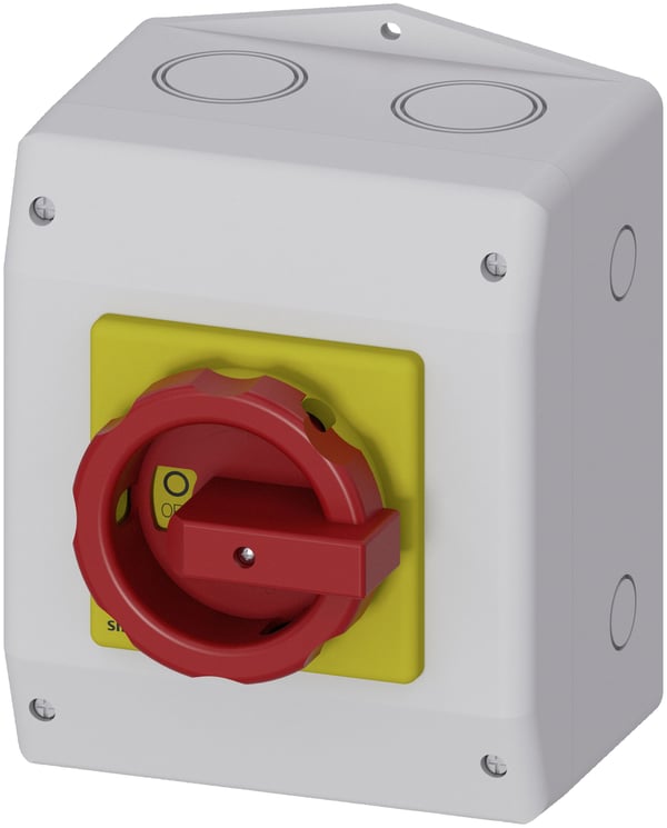 Siemens 3LD25651TC53 lastfrånskiljarkontakt röd/gul 4-polig 35 mm² 63 A 690 V/AC