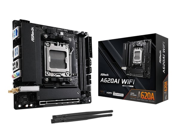 ASRock A620AI WiFi -emolevy, A620A, AM5, Mini-ITX, DDR5