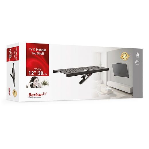 TV-hylly digisovittimen alla kaukosäätimen reititin 305x120mm