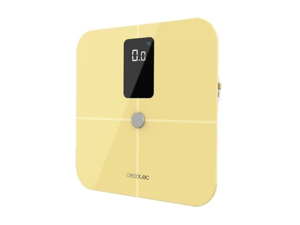 Cecotec Surface Precision 10400 Smart Healthy Vision, Sähkökäyttöinen henkilövaaka, 180 kg, 100 g, Keltainen, 5 kg, kg/lb