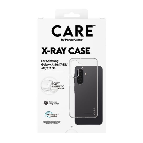 CARE by PanzerGlass X-Ray - Baksidesskydd för mobiltelefon - mjukt grundläggande - termoplastisk polyuretan (TPU) - transparent - för Samsung Galax...