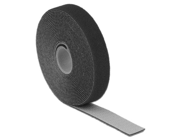 Delock - Kardborrefäste - 5 m - svart
