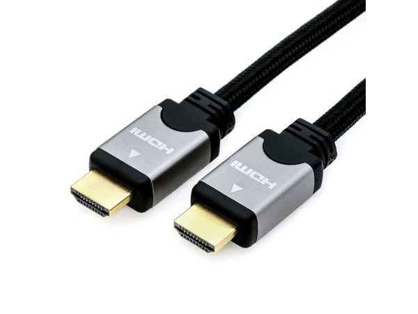 ROLINE 11045852, 3 m, HDMI Type A (Standard), HDMI Type A (Standard), Svart, Sølv